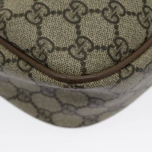 GUCCI GG Canvas Web Sherry Line Shoulder Bag PVC Beige Gold Auth 97156 - Picture 16 of 16